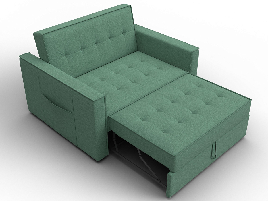 Диван прямой Лига-104 (140) (амур 11 зеленый)