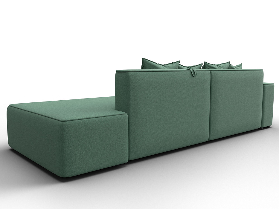 Диван угловой Лига-079 угол левый (амур 11 зеленый)