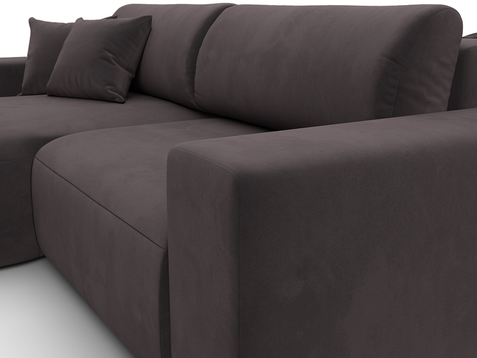 Диван угловой Лига-036 НПБ Классик левый угол (коричневый)