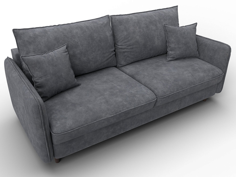 Диван прямой Лига-064 НПБ (brut 16 темно-серый)