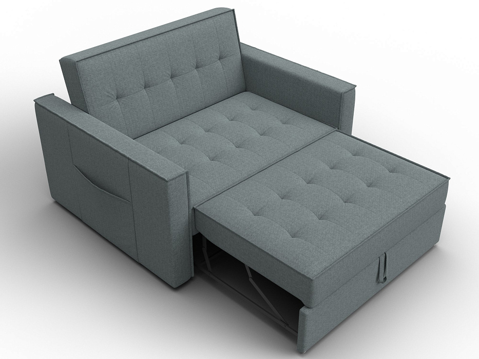 Диван прямой Лига-104 (140) (амур 07 серый)