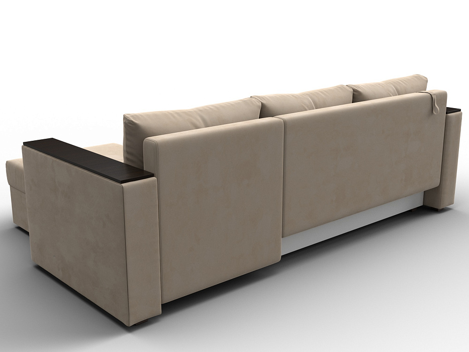 Диван угловой Атланта без стола универсальный угол (seven 729 бежевый)