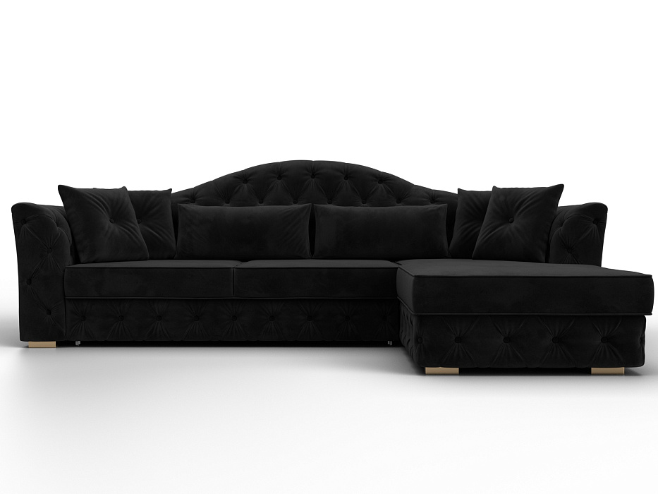 Диван угловой Артис правый угол (seven 35 черный)