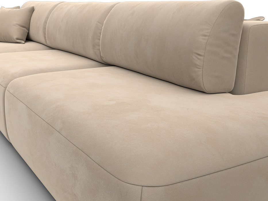 Диван угловой Лига-036 НПБ Модерн Лонг левый угол (seven 729 бежевый)