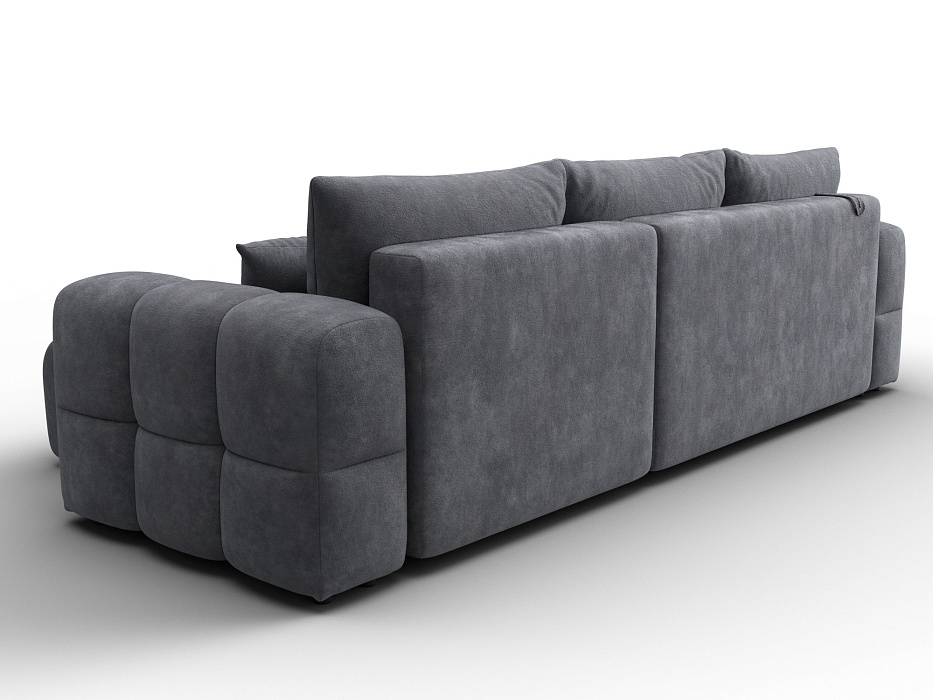 Диван угловой Лига-110 НПБ угол универсальный (brut 16 темно-серый)