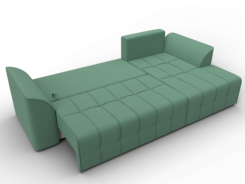 Диван угловой Лига-113 угол правый (амур 11 зеленый)