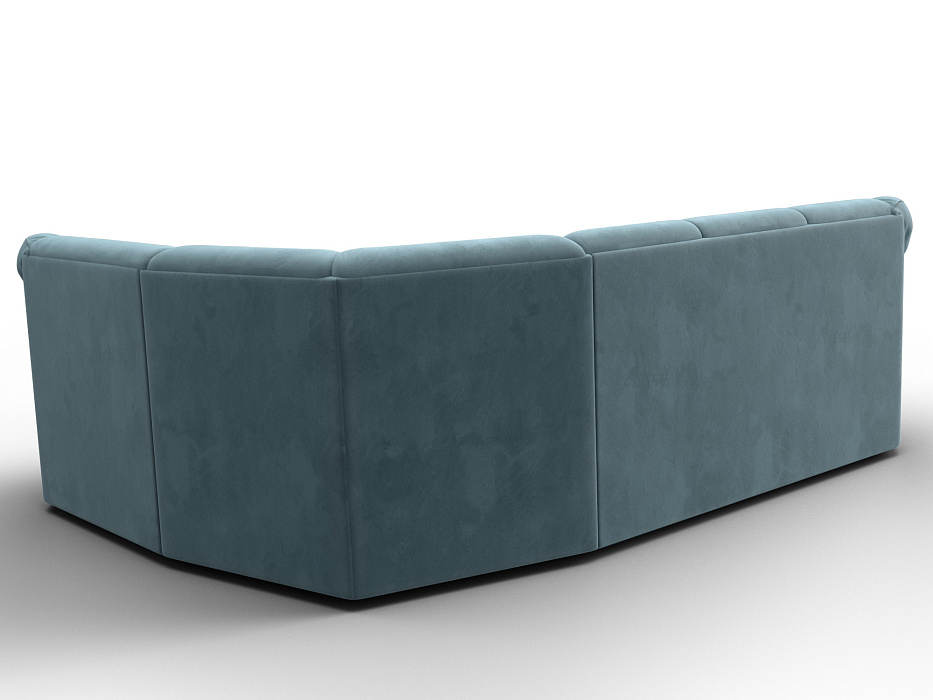 Диван угловой Карнелла правый угол (seven 113 бирюзовый)