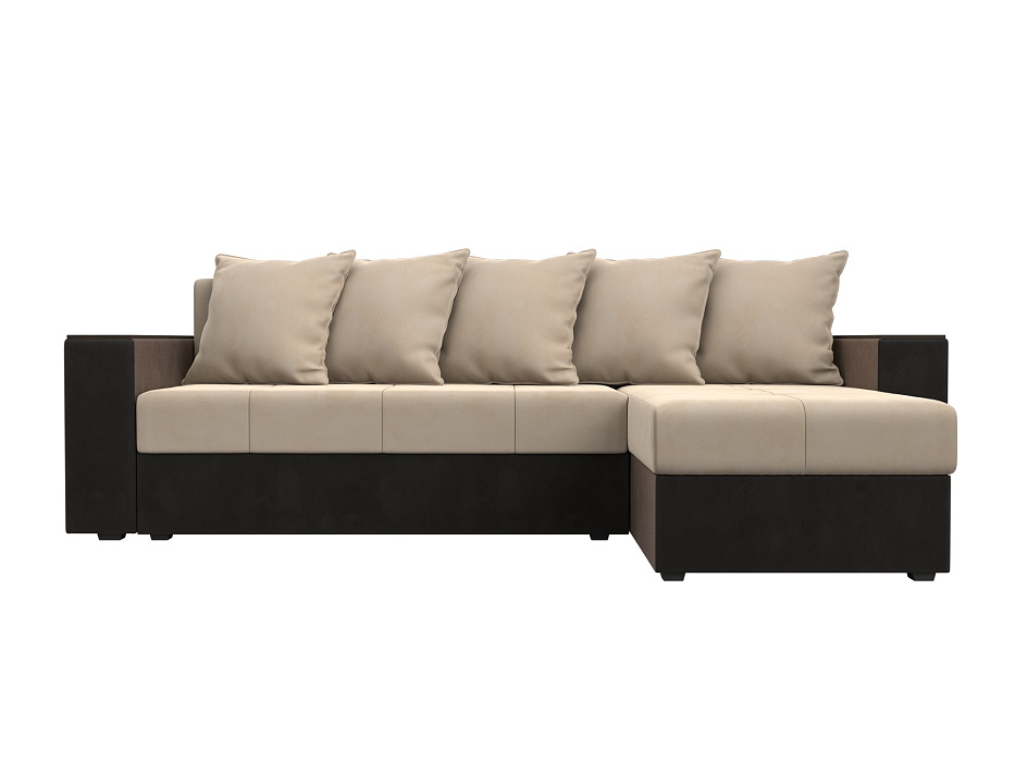 Диван угловой Дубай Лайт угол универсальный (бежевый;коричневый)