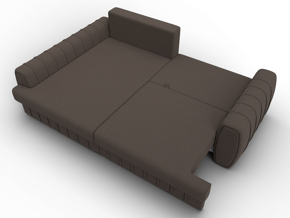 Диван угловой Лига-057 НПБ угол левый (амур 05 коричневый)