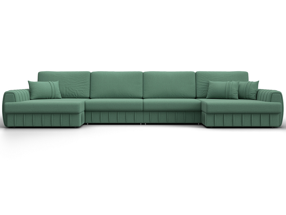 Диван П-образный Лига-057 НПБ Лонг (амур 11 зеленый)