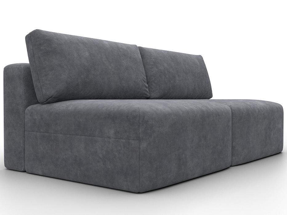 Диван прямой модульный Лига-060 НПБ (brut 16 темно-серый)