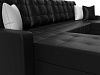 П-образный диван Ливерпуль (черный\белый цвет)