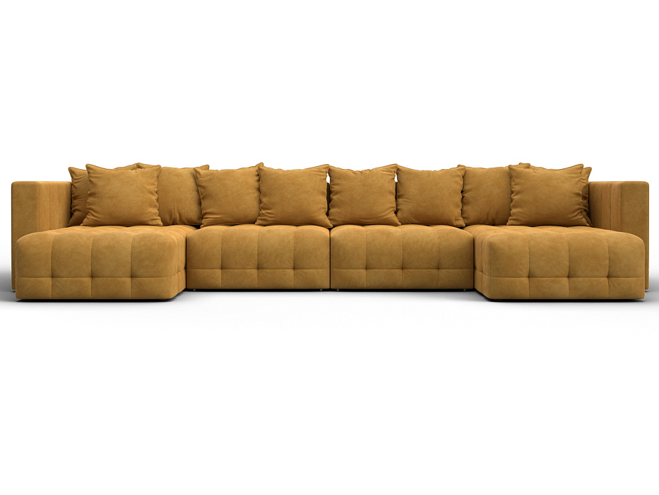 Диван П-образный Лига-052 НПБ Лонг (brut 10 желтый)