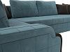 П-образный диван Николь (бирюзовый\коричневый\коричневый цвет)