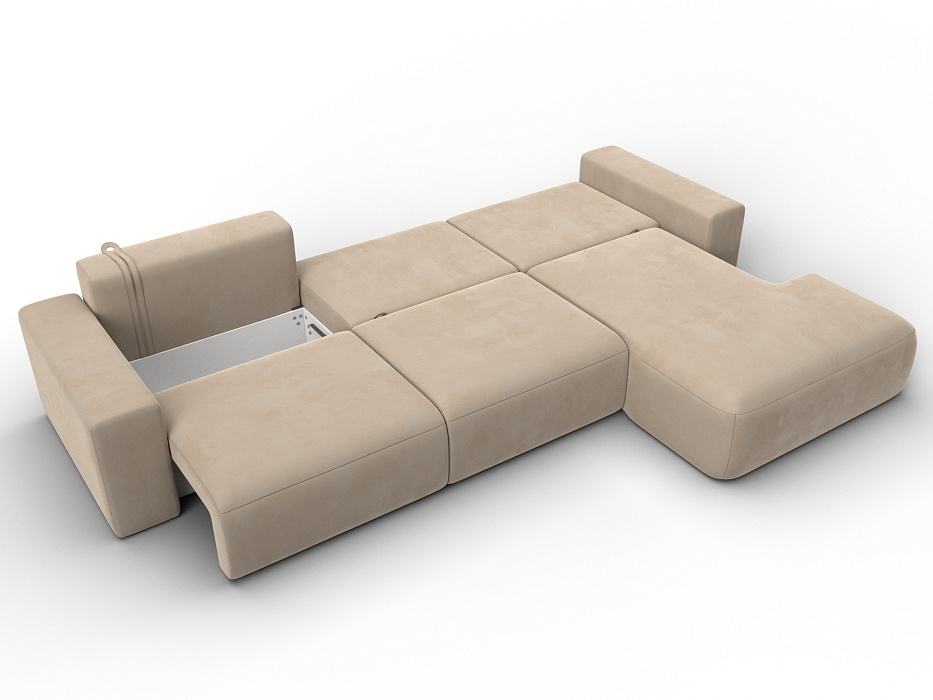 Диван угловой Лига-036 НПБ Классик Лонг правый угол (бежевый)