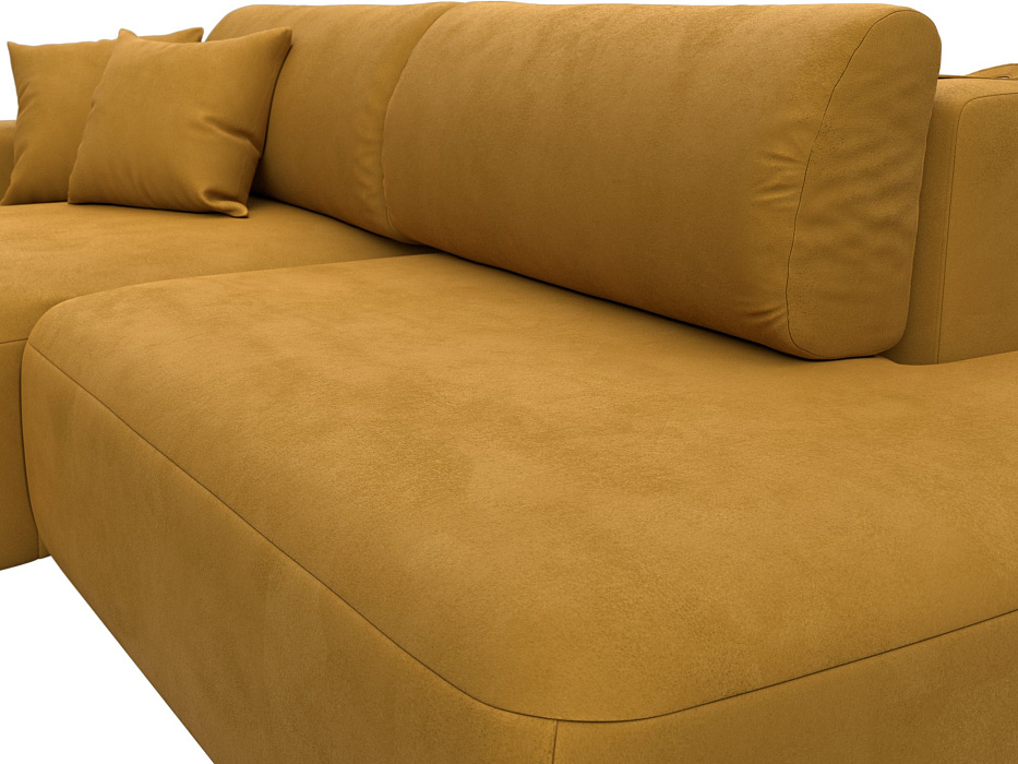 Диван угловой Лига-036 НПБ Модерн левый угол (brut 10 желтый)