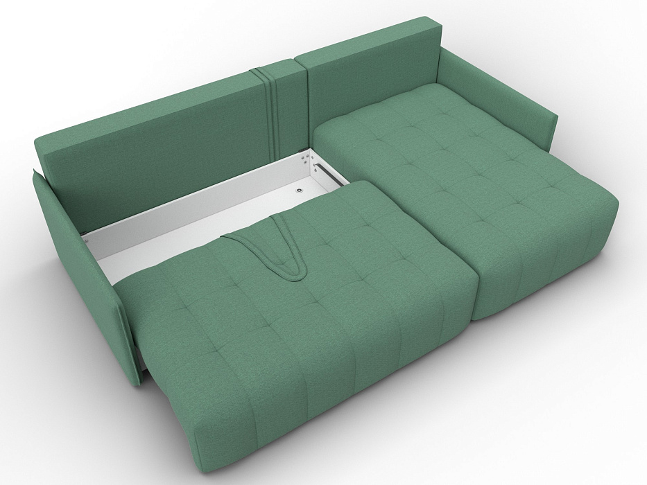 Диван угловой Лига-054 НПБ угол универсальный (амур 11 зеленый)