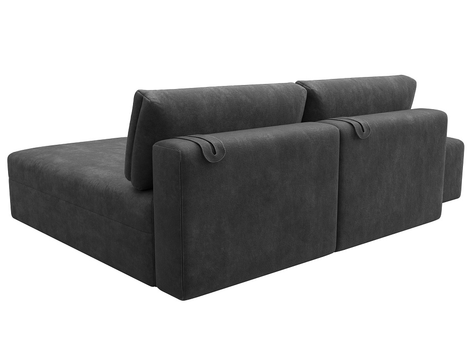 Диван угловой модульный с пуфом Лига-060 НПБ угол универсальный (brut 16 темно-серый)