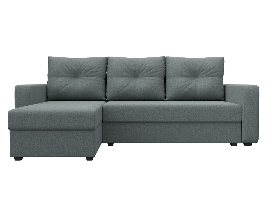 Диван угловой Ливерпуль Лайт левый угол (амур 07 серый)