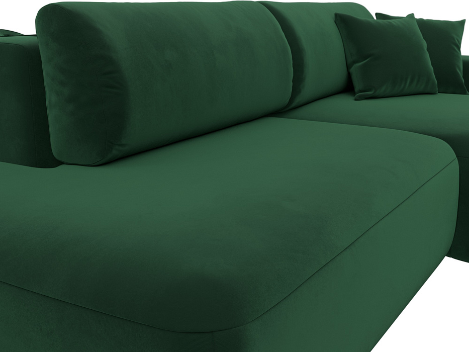 Диван угловой Лига-036 НПБ Модерн правый угол (зеленый)