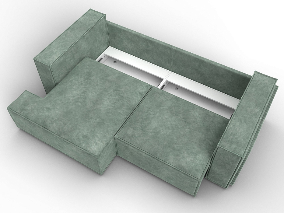 Диван угловой Лига-061 угол левый (brut 08 зеленый)