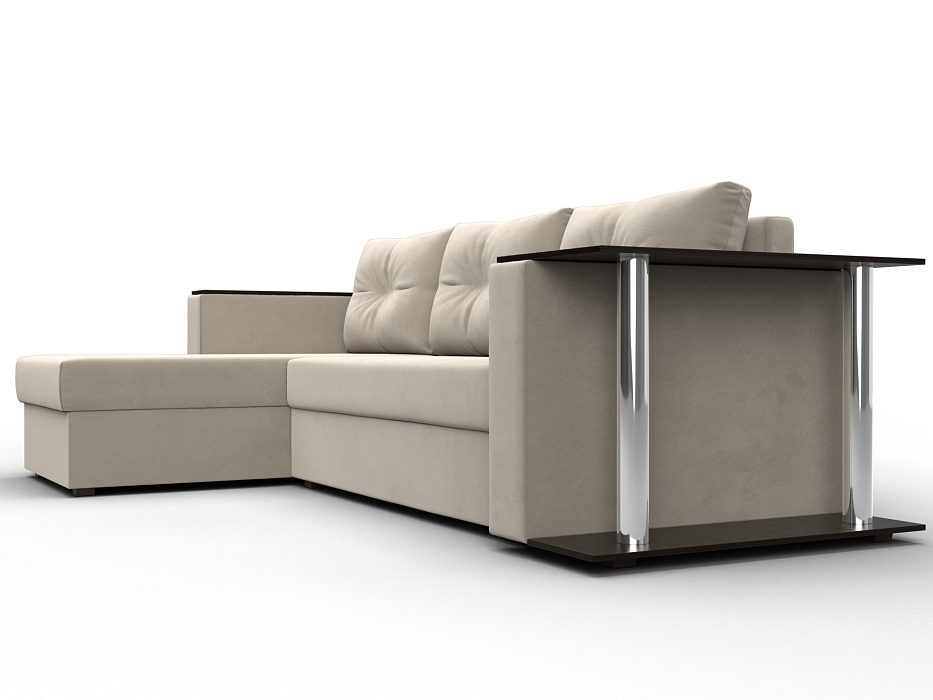 Диван угловой Атланта со столом левый угол (бежевый)