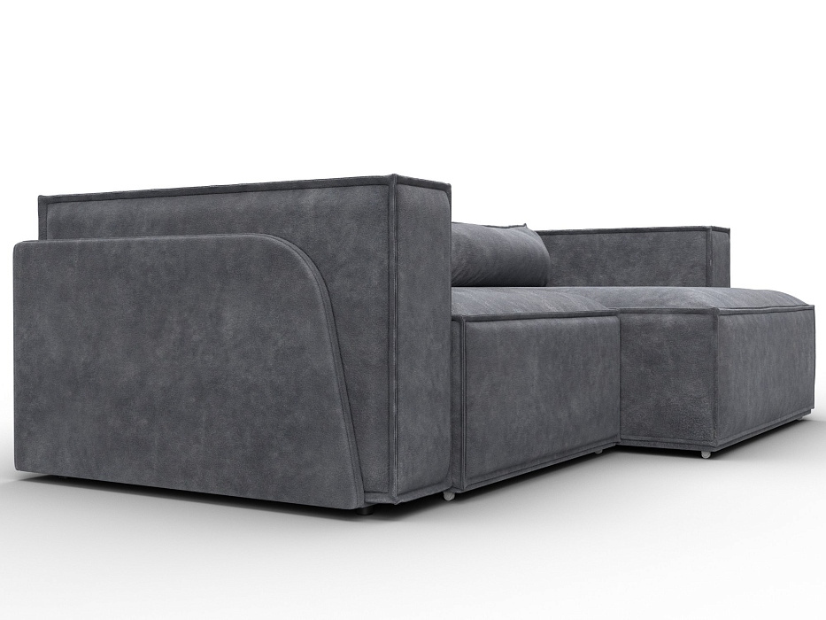 Диван угловой Лига-061 угол правый (brut 16 темно-серый)