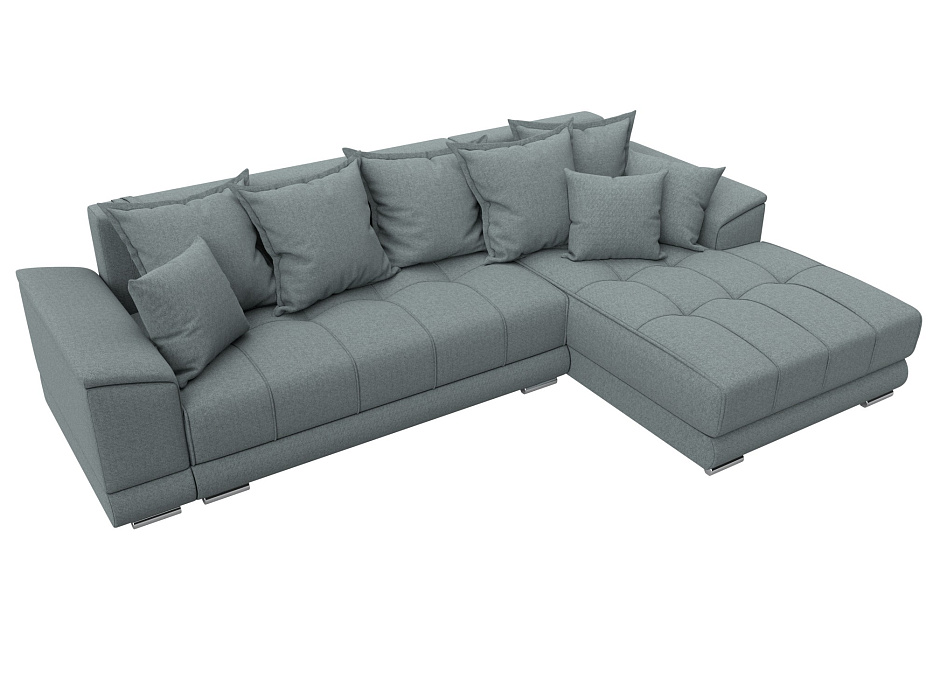 Диван угловой НордСтар правый угол (амур 07 серый)