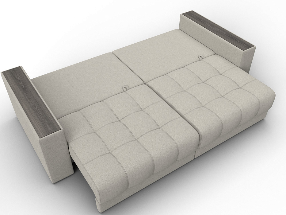 Диван прямой с декором Лига-049 НПБ (амур 02 бежевый)