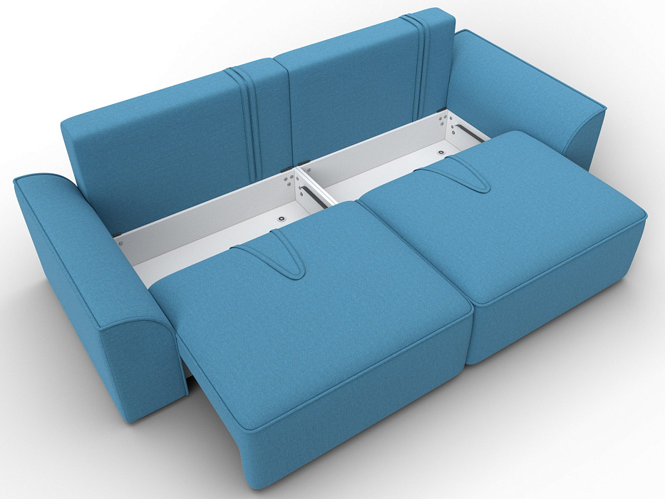 Диван прямой Лига-048 НПБ (амур 10 голубой)