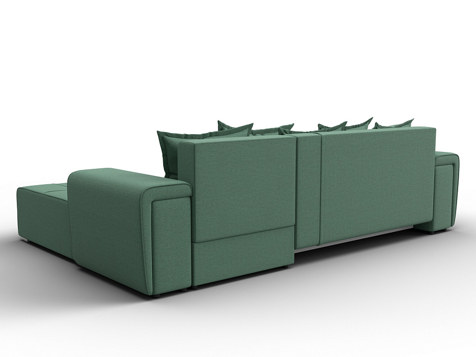 Диван угловой Лига-121 правый угол (амур 11 зеленый)