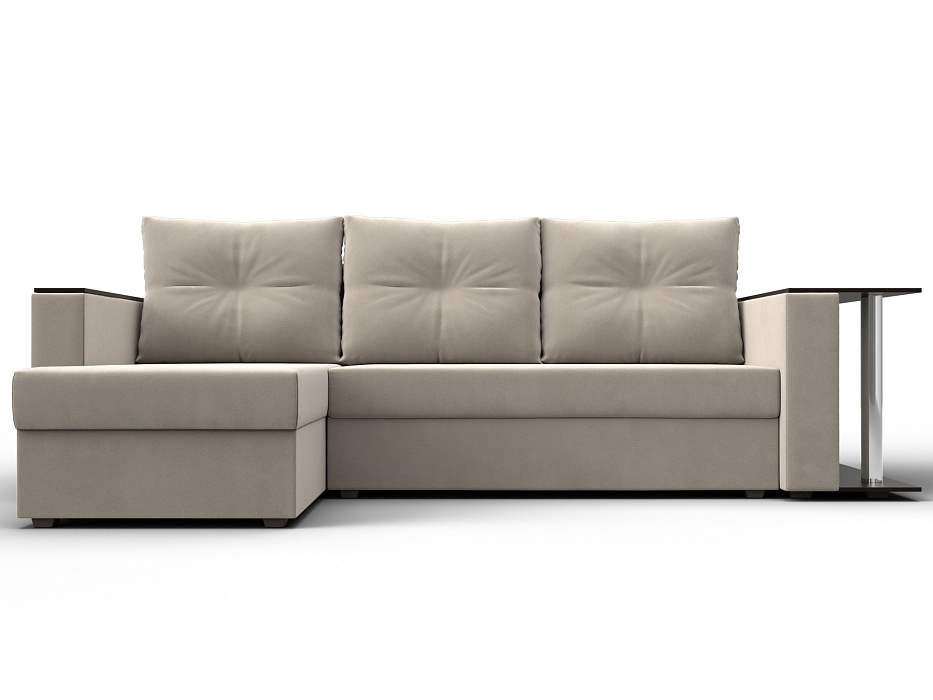 Диван угловой Атланта со столом левый угол (бежевый)