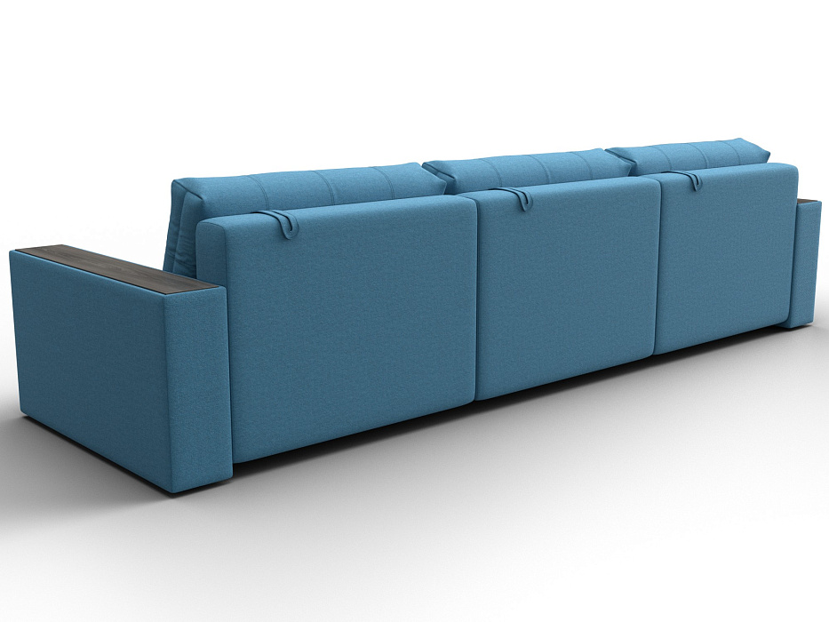 Диван прямой с декором Лига-049 НПБ Лонг (амур 10 голубой)