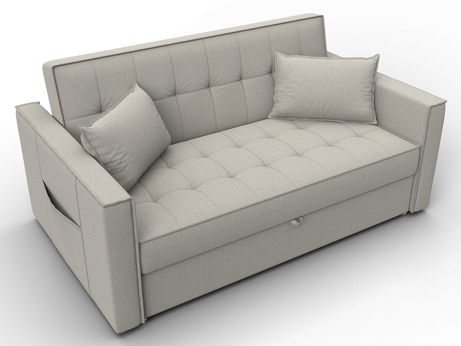 Диван прямой Лига-104 (140) (амур 02 бежевый)