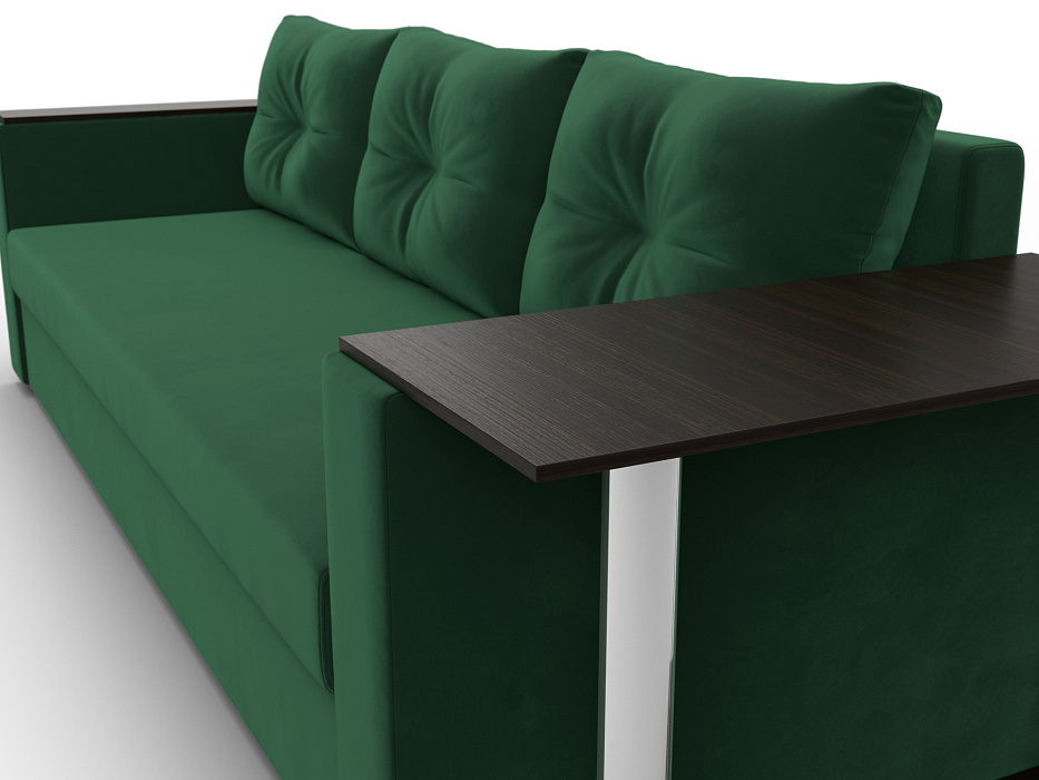 Диван прямой Атланта со столом справа (seven 626 зеленый)