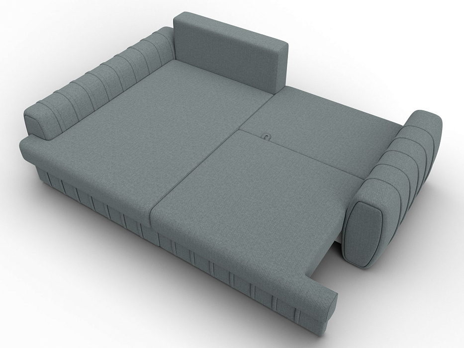 Диван угловой Лига-057 НПБ угол левый (амур 07 серый)