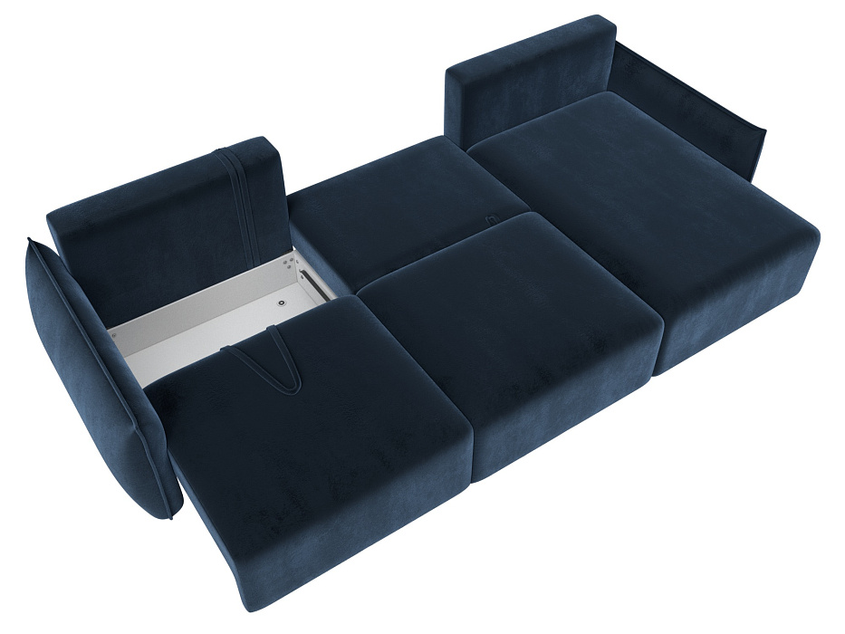 Диван угловой Лига-051 НПБ Лонг угол универсальный (tower 13 синий)