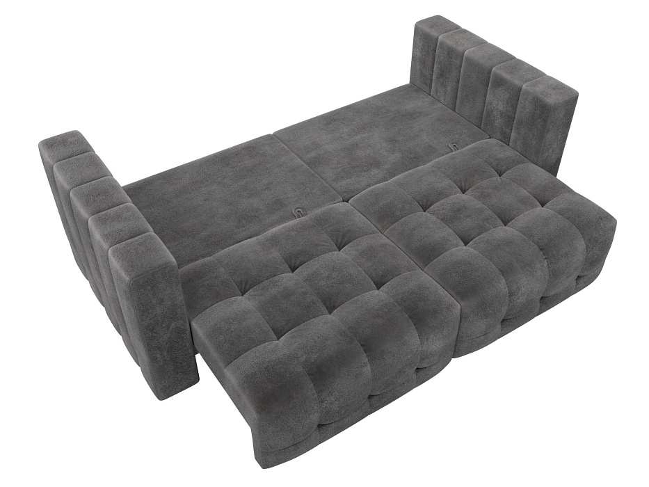 Диван прямой Лига-052 НПБ (tower 10 серый)