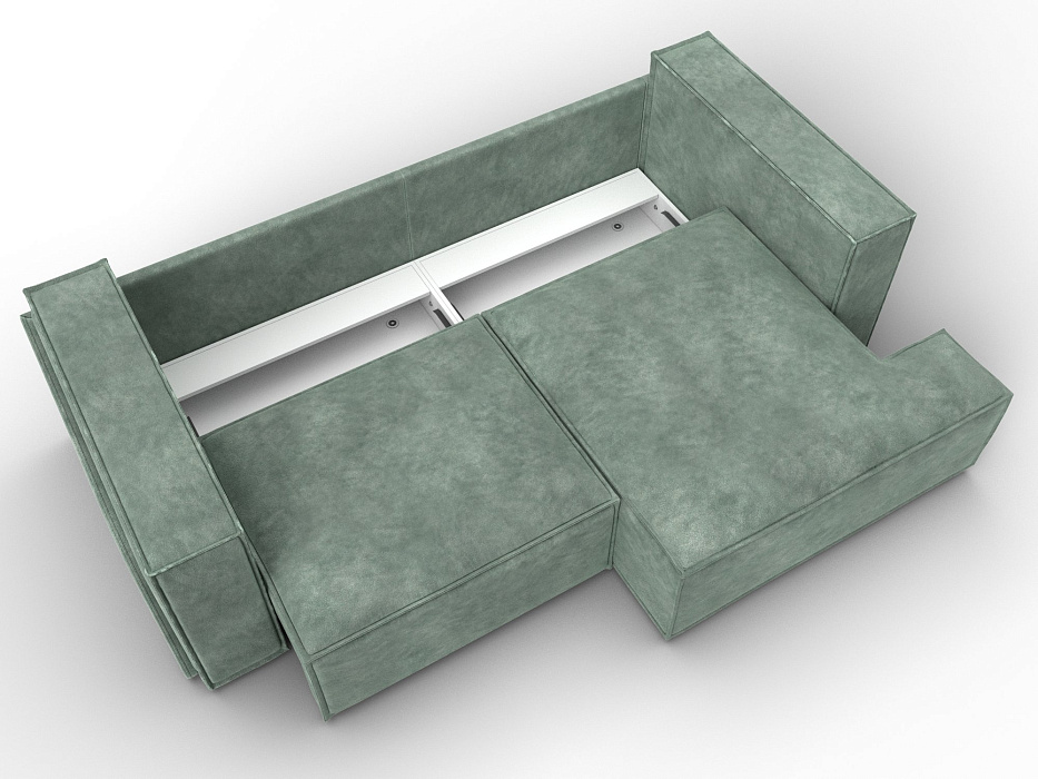 Диван угловой Лига-061 угол правый (brut 08 зеленый)