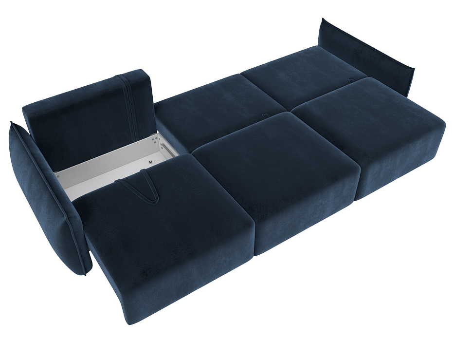 Диван прямой Лига-051 НПБ Лонг (tower 13 синий)