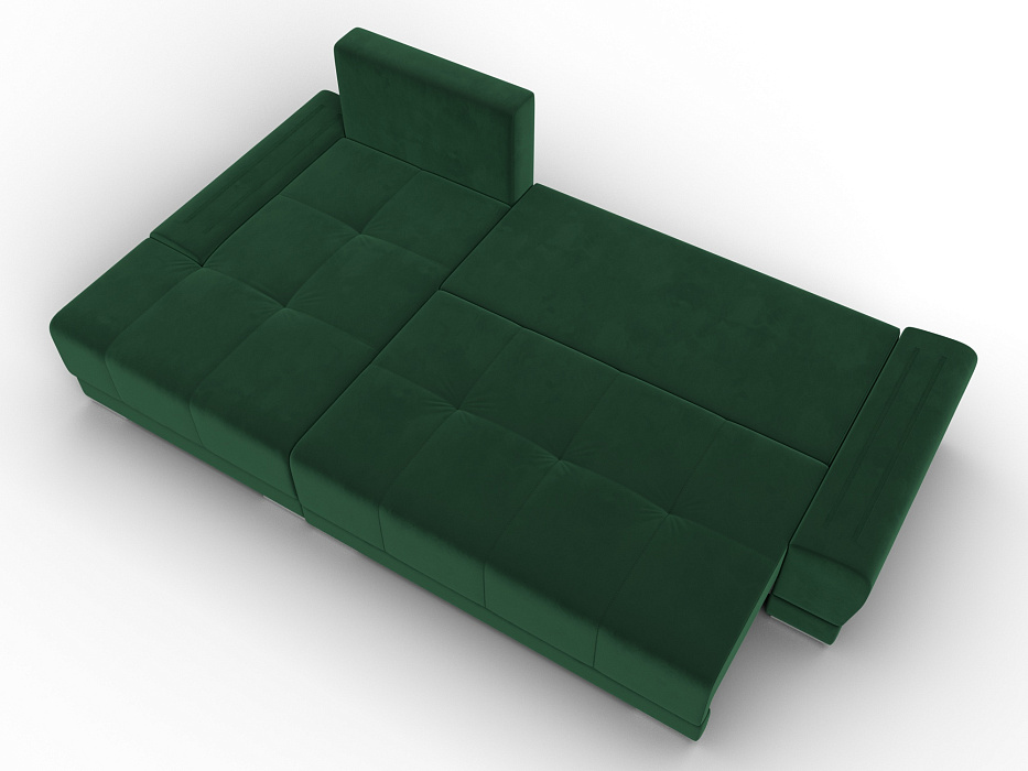 Диван угловой Лига-119 угол левый (seven 626 зеленый)