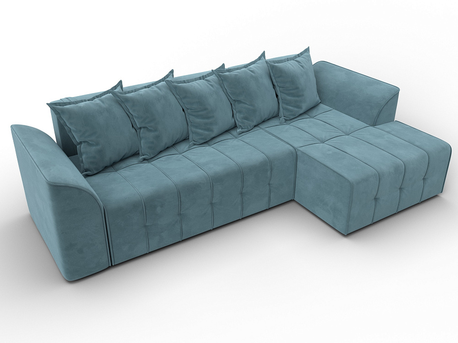 Диван угловой Лига-113 угол правый (seven 113 бирюзовый)