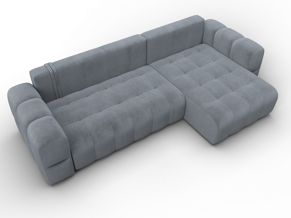 Диван угловой Лига-110 НПБ угол универсальный (tower 10 серый)