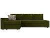 Угловой диван Версаль левый угол (зеленый\бежевый цвет)