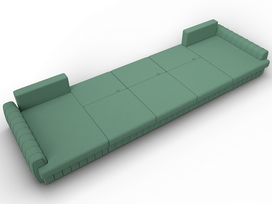 Диван П-образный Лига-057 НПБ МегаЛонг (амур 11 зеленый)