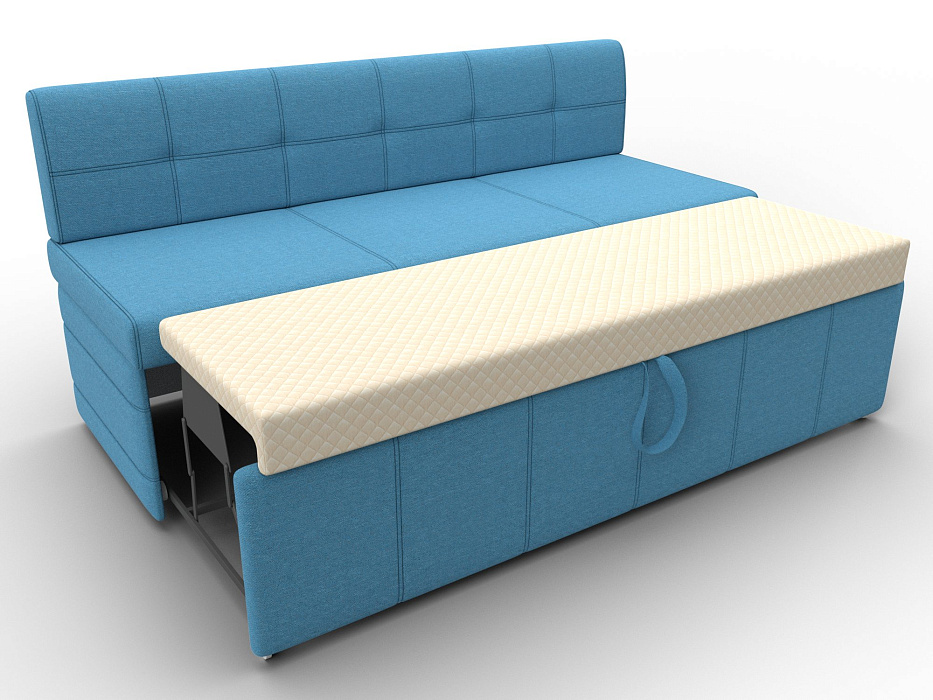 Диван кухонный прямой Лео (амур 10 голубой)