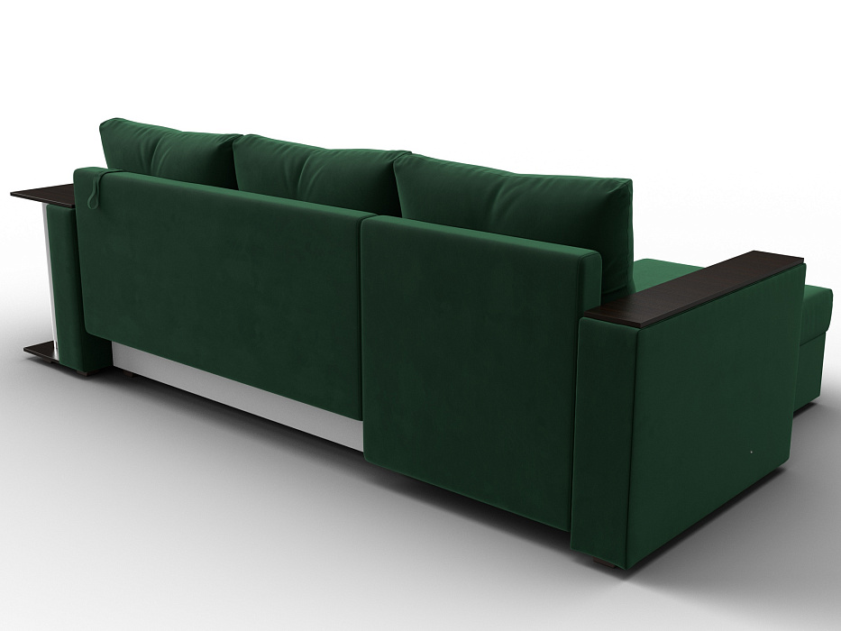 Диван угловой Атланта со столом левый угол (seven 626 зеленый)