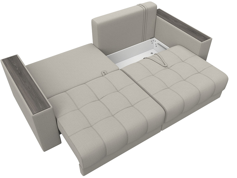 Диван прямой с декором Лига-049 НПБ (амур 02 бежевый) Диван прямой с декором Лига-049 НПБ (амур 02 бежевый)