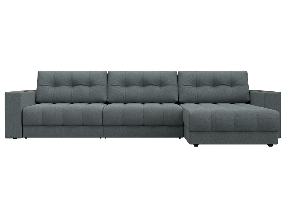 Диван угловой с декором Лига-049 НПБ Лонг (амур 07 серый) Диван угловой с декором Лига-049 НПБ Лонг (амур 07 серый)