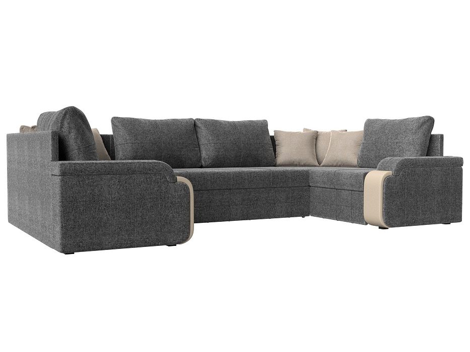 П-образный диван Николь (серый\бежевый\бежевый цвет)